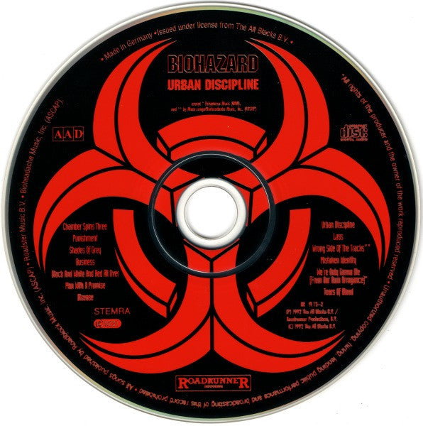 BIOHAZARD - 'URBAN DISCIPLINE' CD