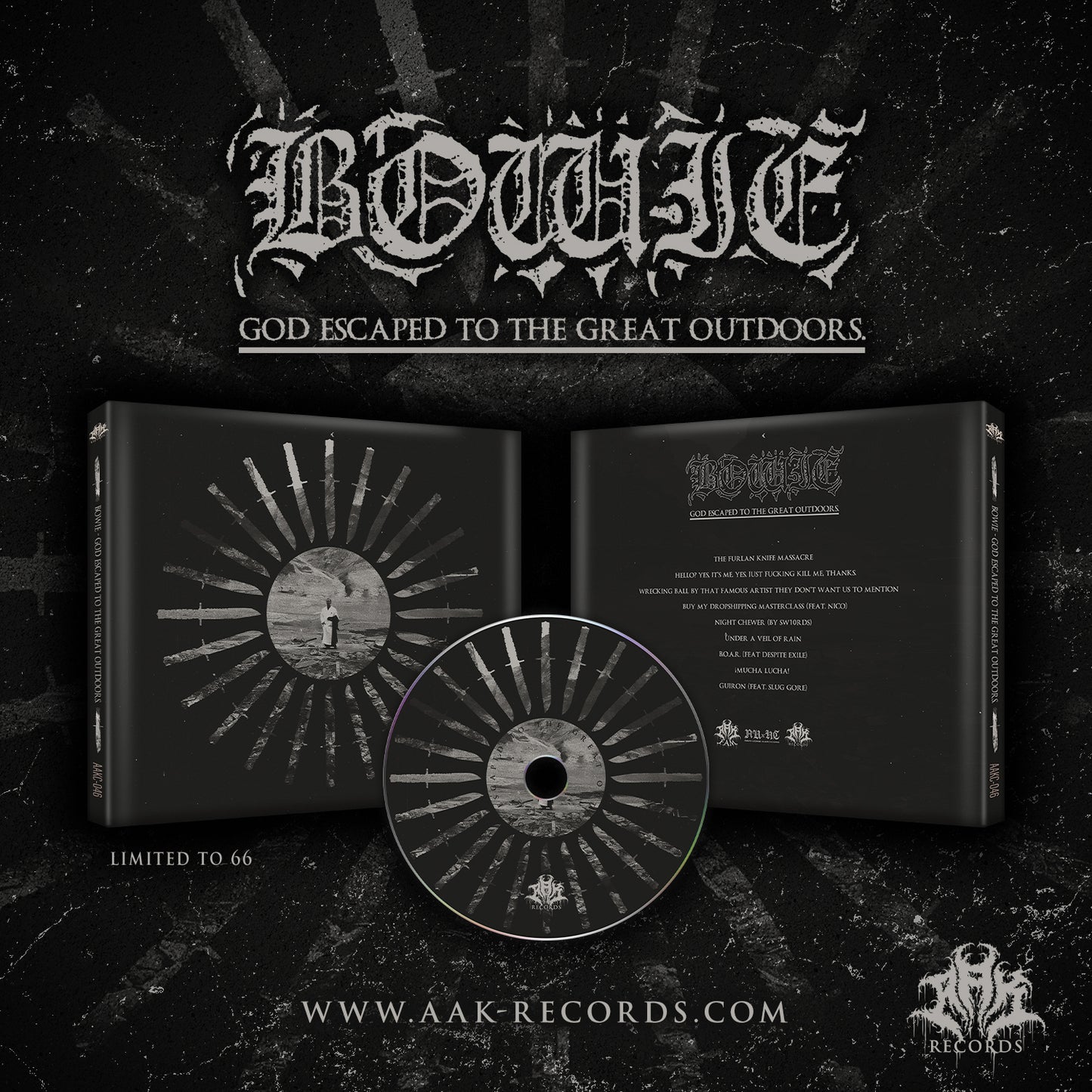 BOWIE - "GOD ESCAPED TO THE GREAT OUTDOORS" CD