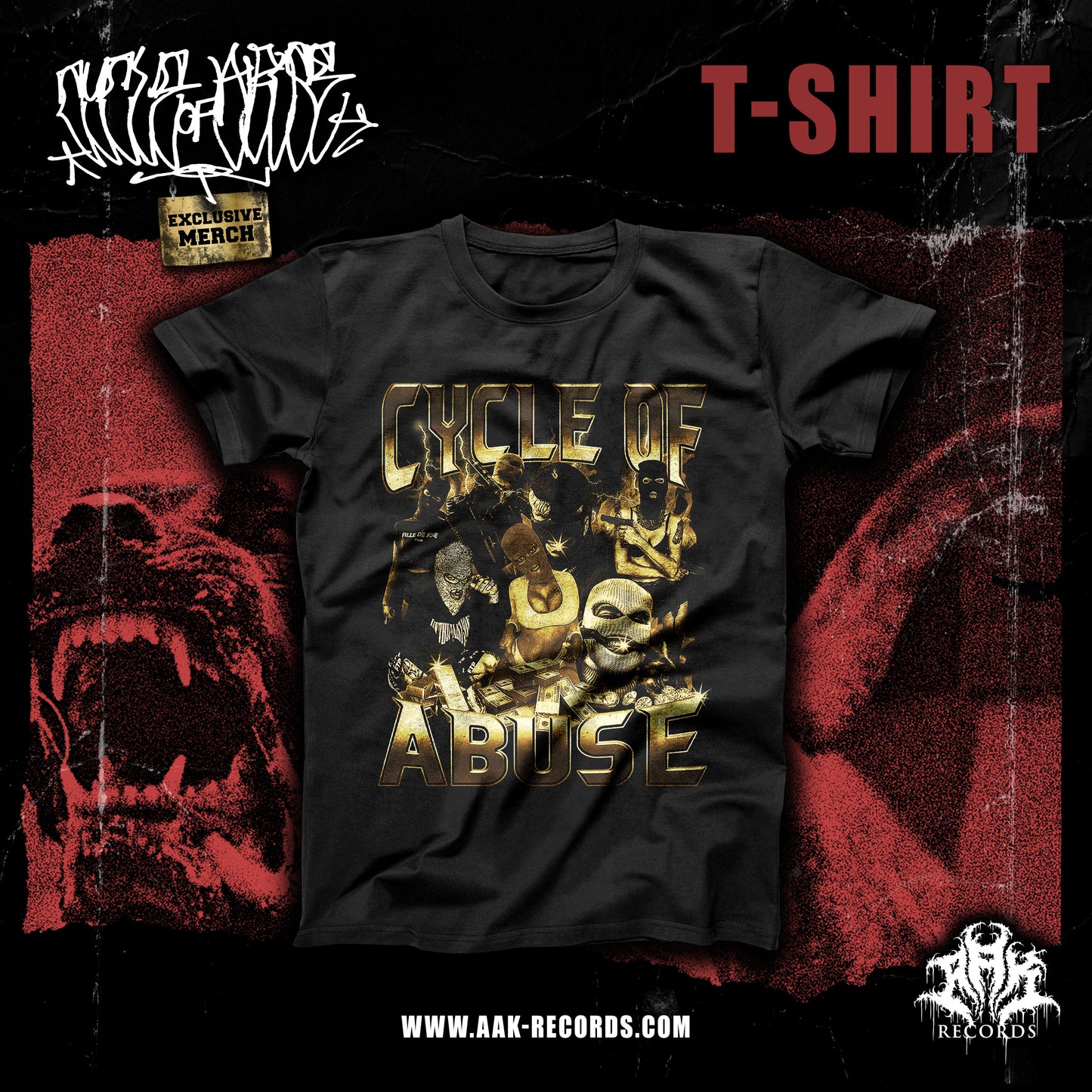 CYCLE OF ABUSE "GOLD" SHIRT