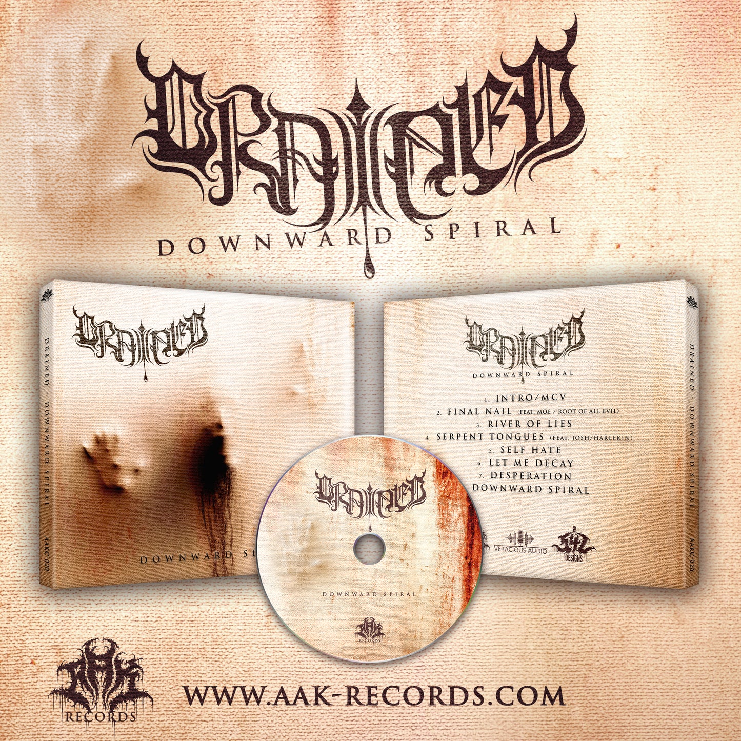 DRAINED - "DOWNWARD SPIRAL" CD-EP