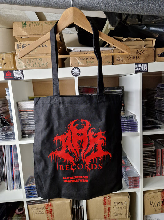 TOTE BAG "AAK RECORDS" LOGO [BLACK]