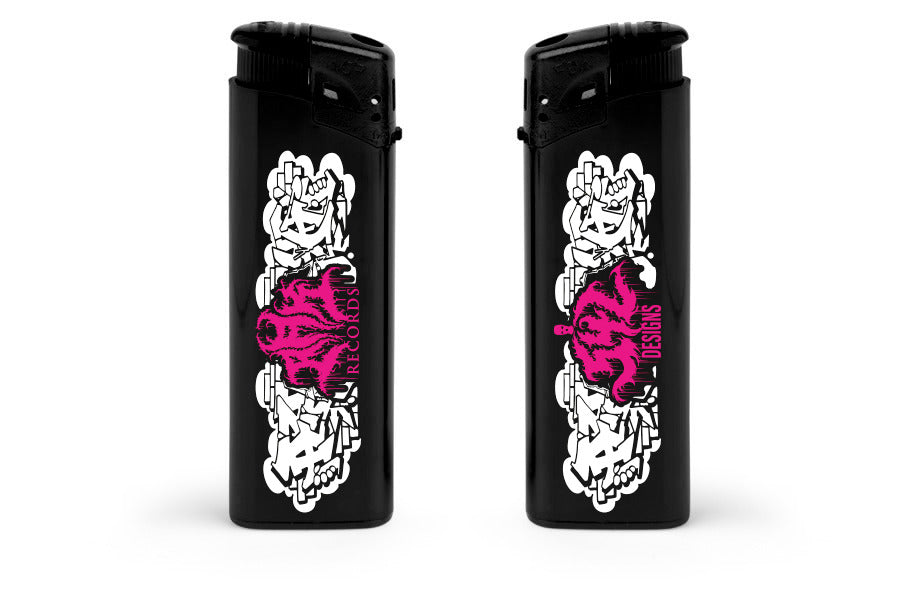 ELECTRIC LIGHTER "AAK RECORDS / 542 DESIGNS" LOGO [BLACK]