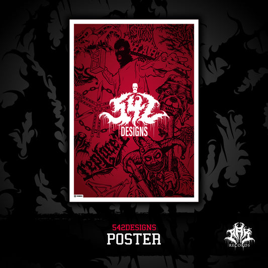542 DESIGNS POSTER [DIN A2-LONG & SIZE A3 AVAILABLE]