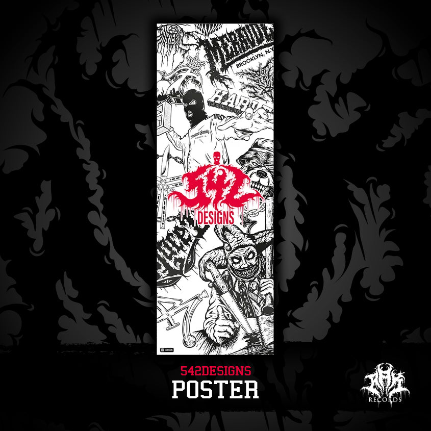 542 DESIGNS POSTER [DIN A2-LONG & SIZE A3 AVAILABLE]
