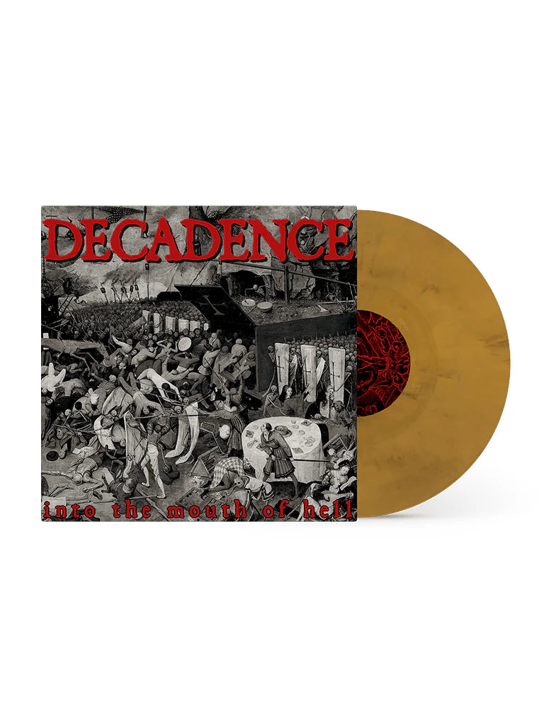 DECADENCE - "INTO THE MOUTH OF HELL" [12" VINYL-GOLD W/BLACK STREAKS]