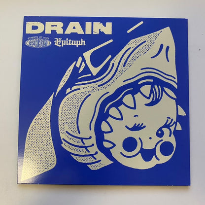 DRAIN - 'STEALING HAPPINESS FROM TOMORROW' SINGEL [7" VINYL-BLUE W/WHITE SPLATTER-W/SILK SCREENED B-SIDE]