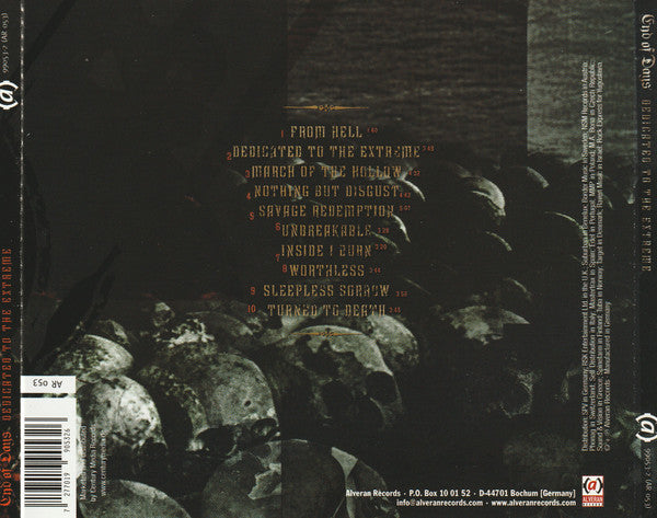 END OF DAYS – 'DEDICATED TO THE EXTREME' CD