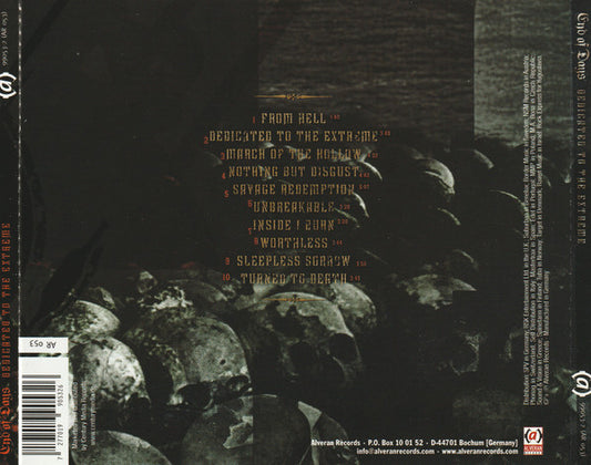 END OF DAYS – 'DEDICATED TO THE EXTREME' CD