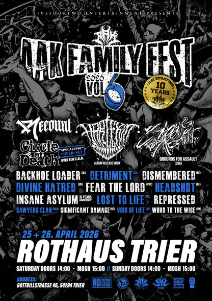 AAK FAMILY FEST VOL. 6 -PRESALE WEEKEND TICKET- [10 YEARS OF AAK] (CHOOSE OPTION) [PREORDER]