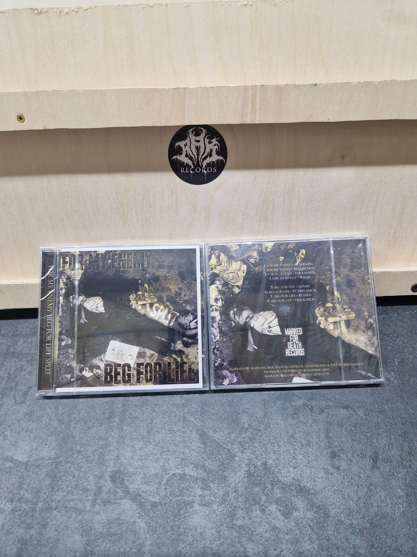 FOR MY ENEMY / BEG FOR LIFE - "S/T" SPLIT-CD