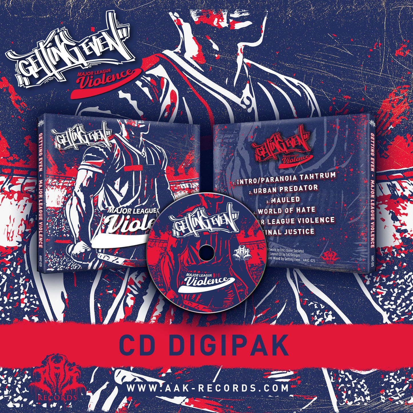 GETTING EVEN - "MAJOR LEAGUE VIOLENCE" CD-EP [BUNDLE]