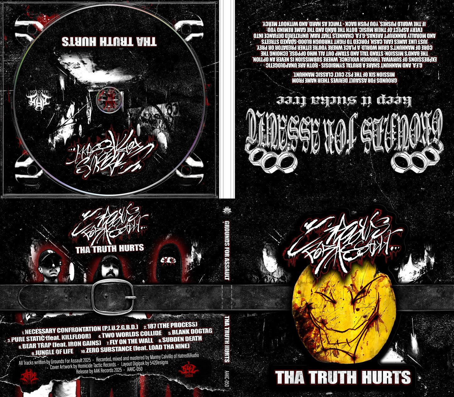 GROUNDS FOR ASSAULT - "THA TRUTH HURTS" [SPECIAL DIY OBI STRIP EDITION] CD + KEYCHAIN + SPECIAL STICKER
