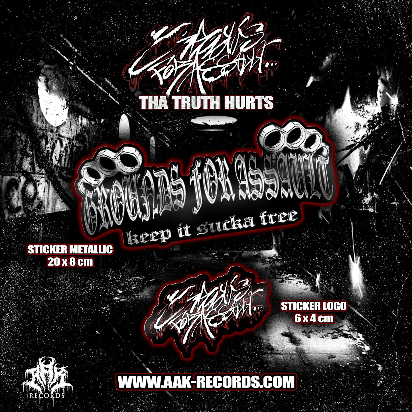 GROUNDS FOR ASSAULT - "THA TRUTH HURTS" [SPECIAL DIY OBI STRIP EDITION] CD + KEYCHAIN + SPECIAL STICKER