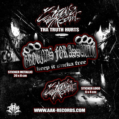 GROUNDS FOR ASSAULT - "THA TRUTH HURTS" [SPECIAL DIY OBI STRIP EDITION] CD + KEYCHAIN + SPECIAL STICKER
