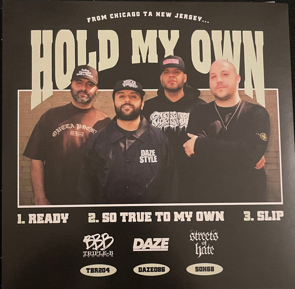 HOLD MY OWN - "DA TRIFECTA" [7" VINYL/RED &amp; BLACK SPLATTER]