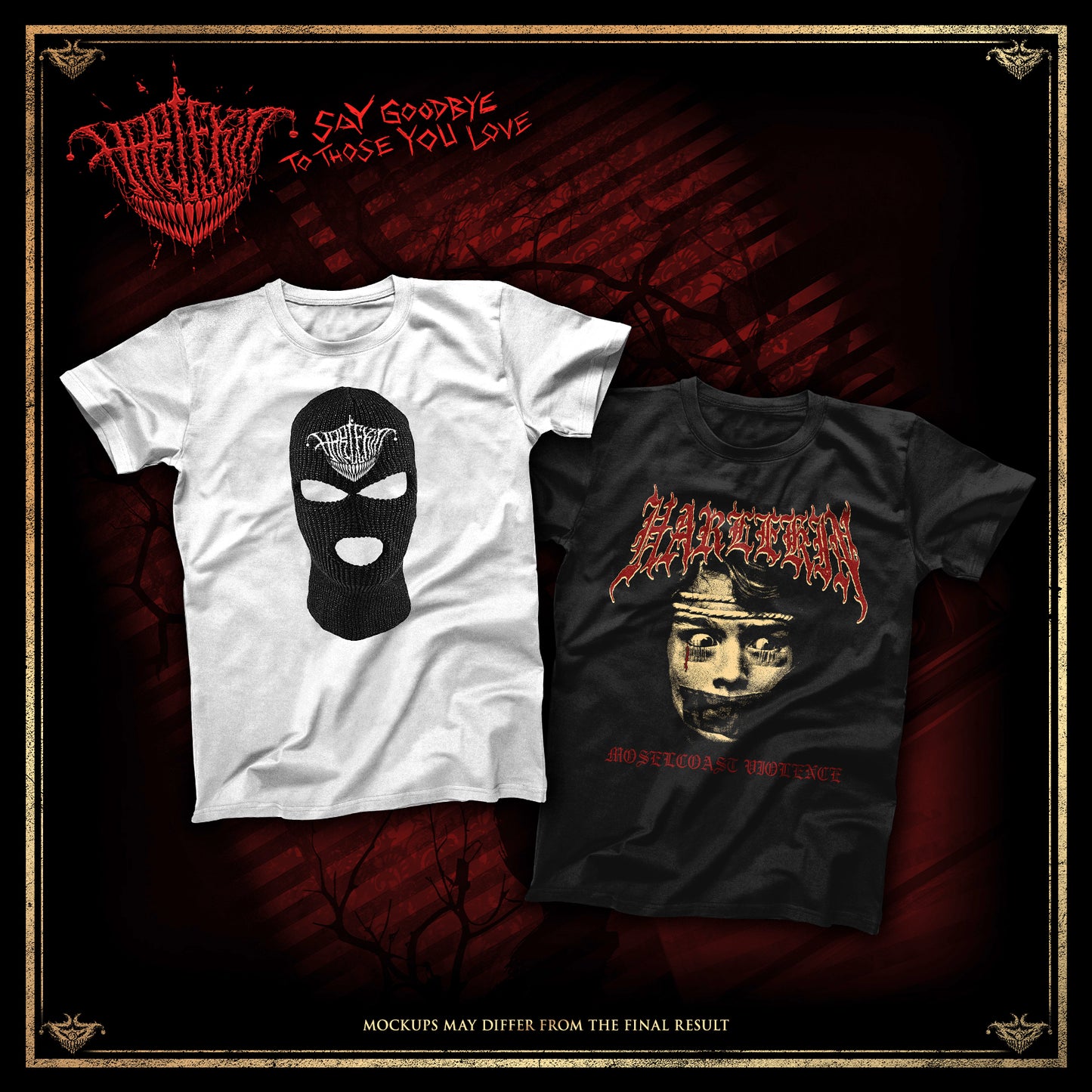 HARLEKIN - 'SAY GOODBYE TO THOSE YOU LOVE' SHIRT EDITIONS
