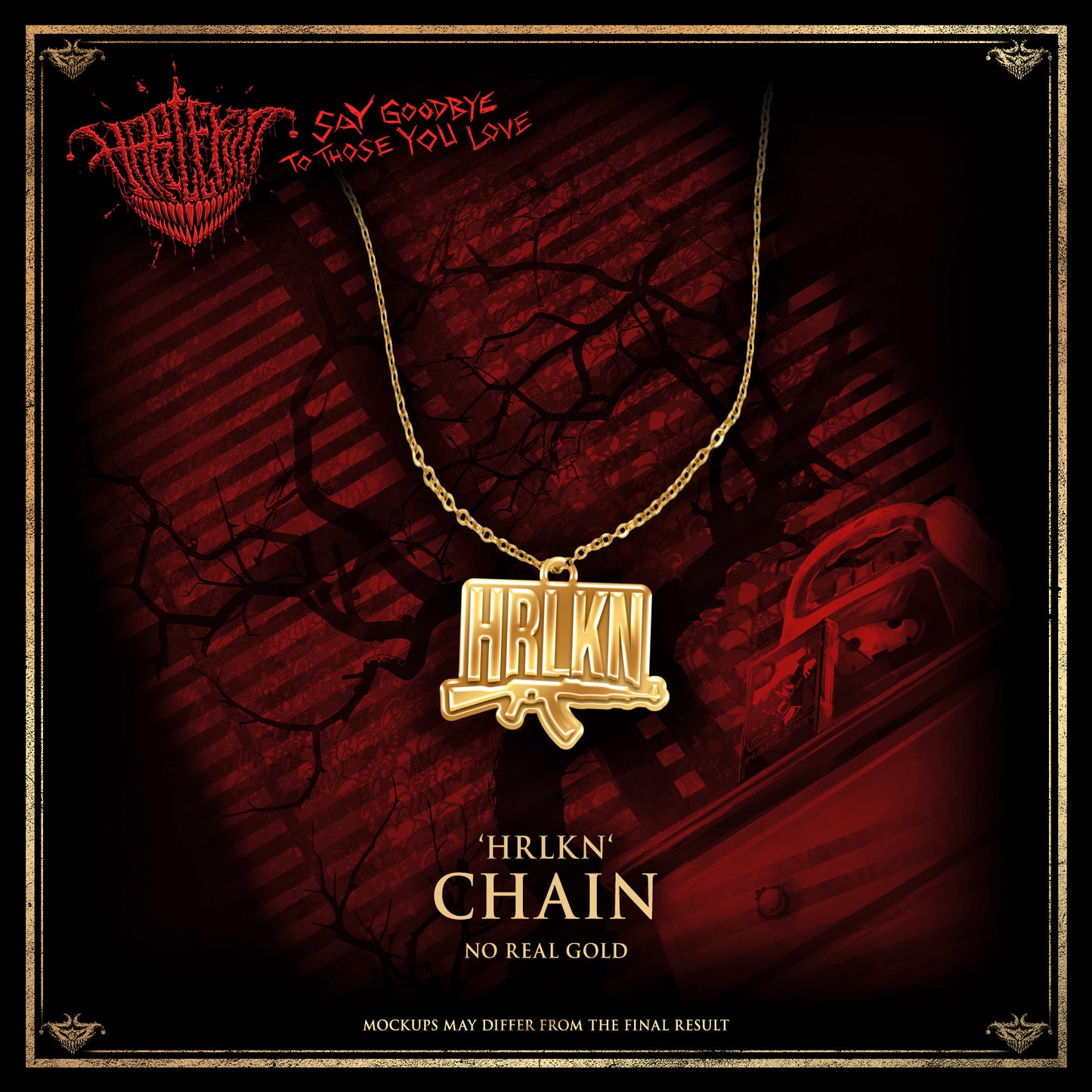 HARLEKIN 'HRLKN AK' GOLDEN HANGER + CHAIN