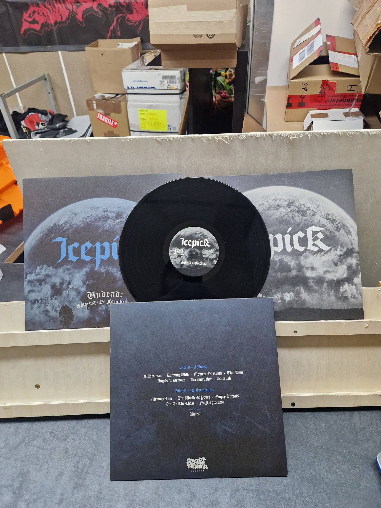 ICEPICK - "UNDEAD: GOLDRUSH / NO FORGIVENESS" [12" VINYL/BLACK]