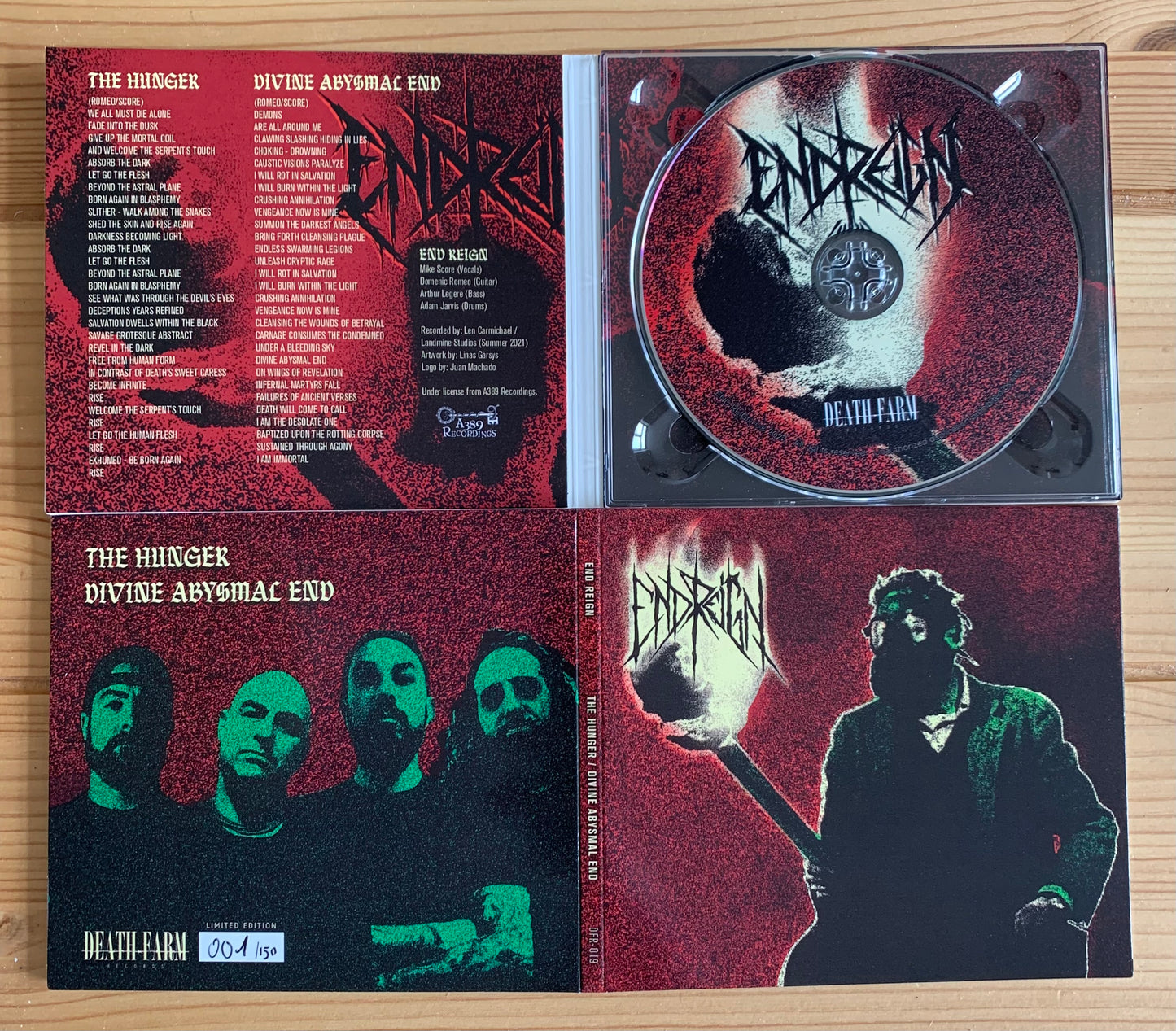 END REIGN - "THE HUNGER / DIVINE ABYSMAL END" [2-TRACK CD]
