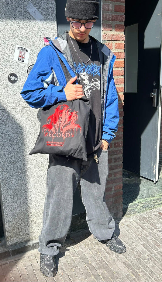 TOTE BAG "AAK RECORDS" LOGO [BLACK]