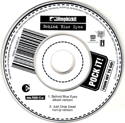 LIMP BIZKIT - 'BEHIND BLUE EYES/JUST DROP DEAD' POCK IT! MINI-CD