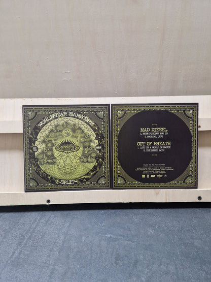 MAD DIESEL / OUT OF BREATH – "WORLDSTAR HARDCORE SPLIT" [7" VINYL/DARK GREEN-RED]