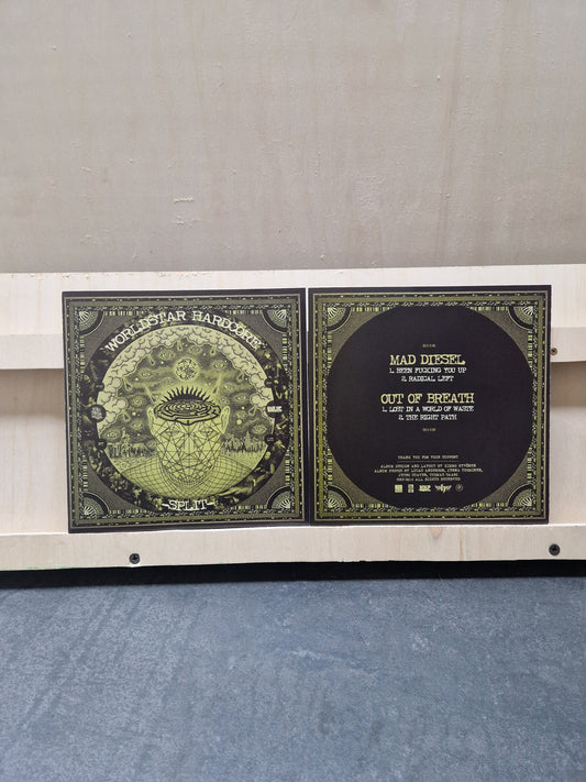 MAD DIESEL / OUT OF BREATH – "WORLDSTAR HARDCORE SPLIT" [7" VINYL/DARK GREEN-RED]