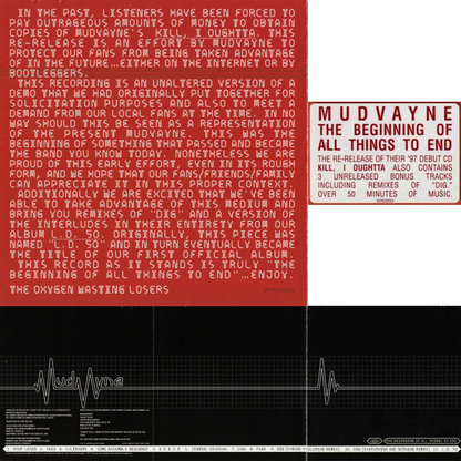 MUDVAYNE - "THE BEGINNING OF ALL THINGS TO END" CD
