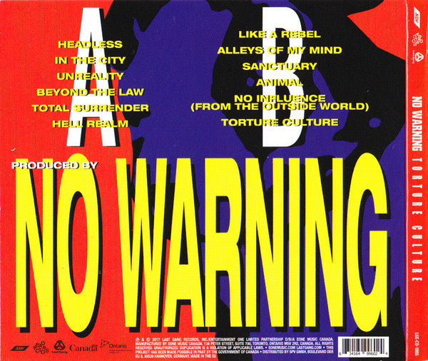 NO WARNING – 'TORTURE CULTURE' CD