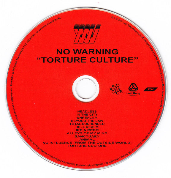 NO WARNING – 'TORTURE CULTURE' CD