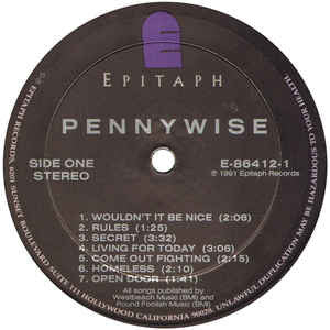 PENNYWISE - "PENNWISE" [12" VINYL/BLACK] [USED]