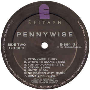 PENNYWISE - "PENNWISE" [12" VINYL/BLACK] [USED]