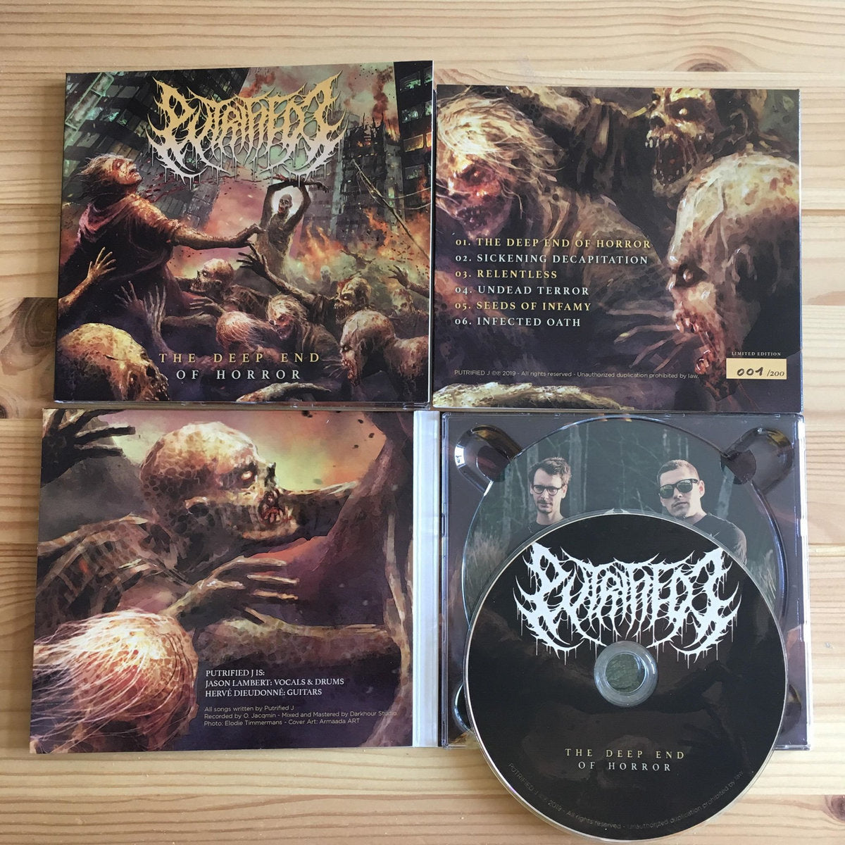 PUTRIFIED J - "THE DEEP END OF HORROR" CD-EP