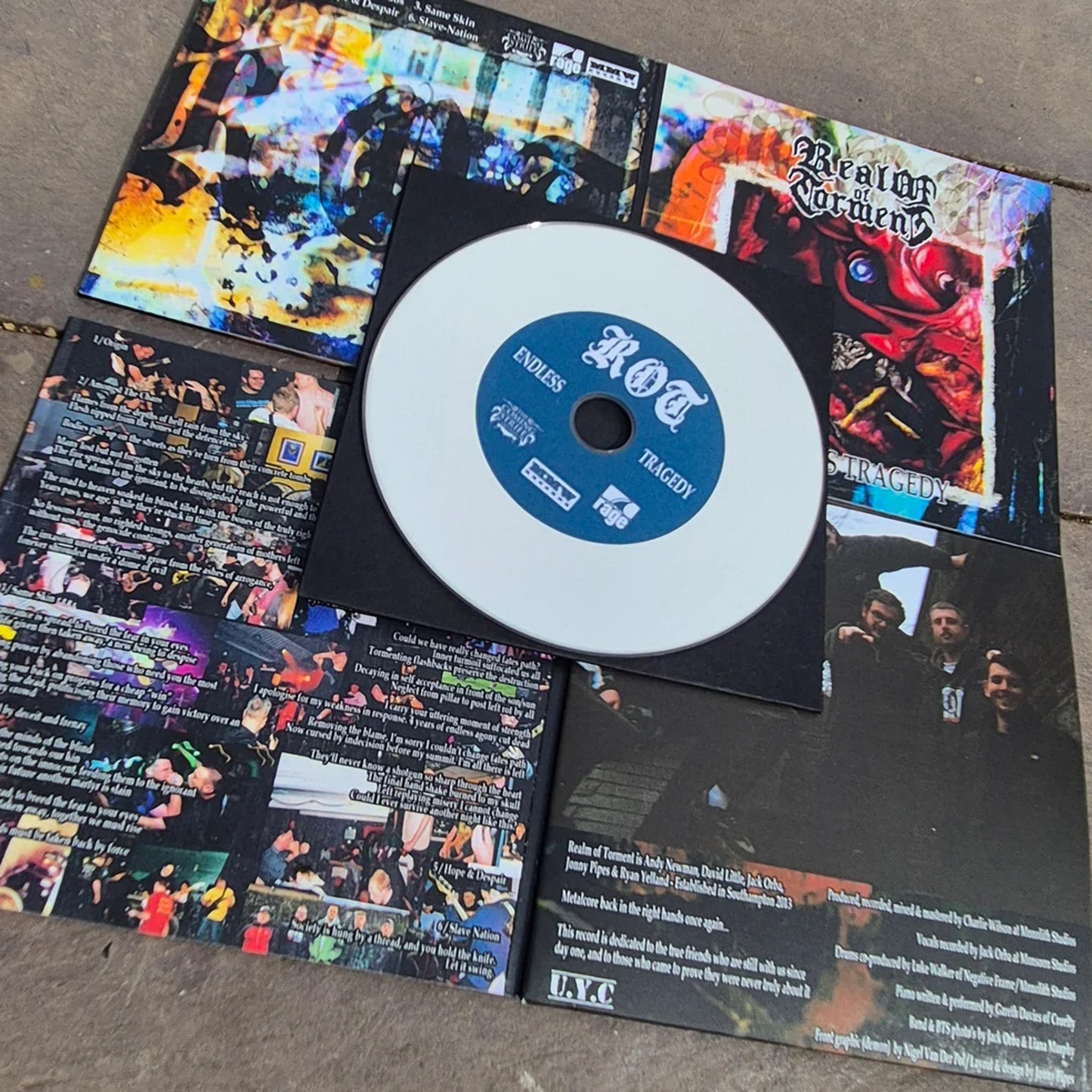 REALM OF TORMENT - "ENDLESS TRAGEDY" [SPECIAL EDITION VINYL LOOK CD] GOLD/WHITE