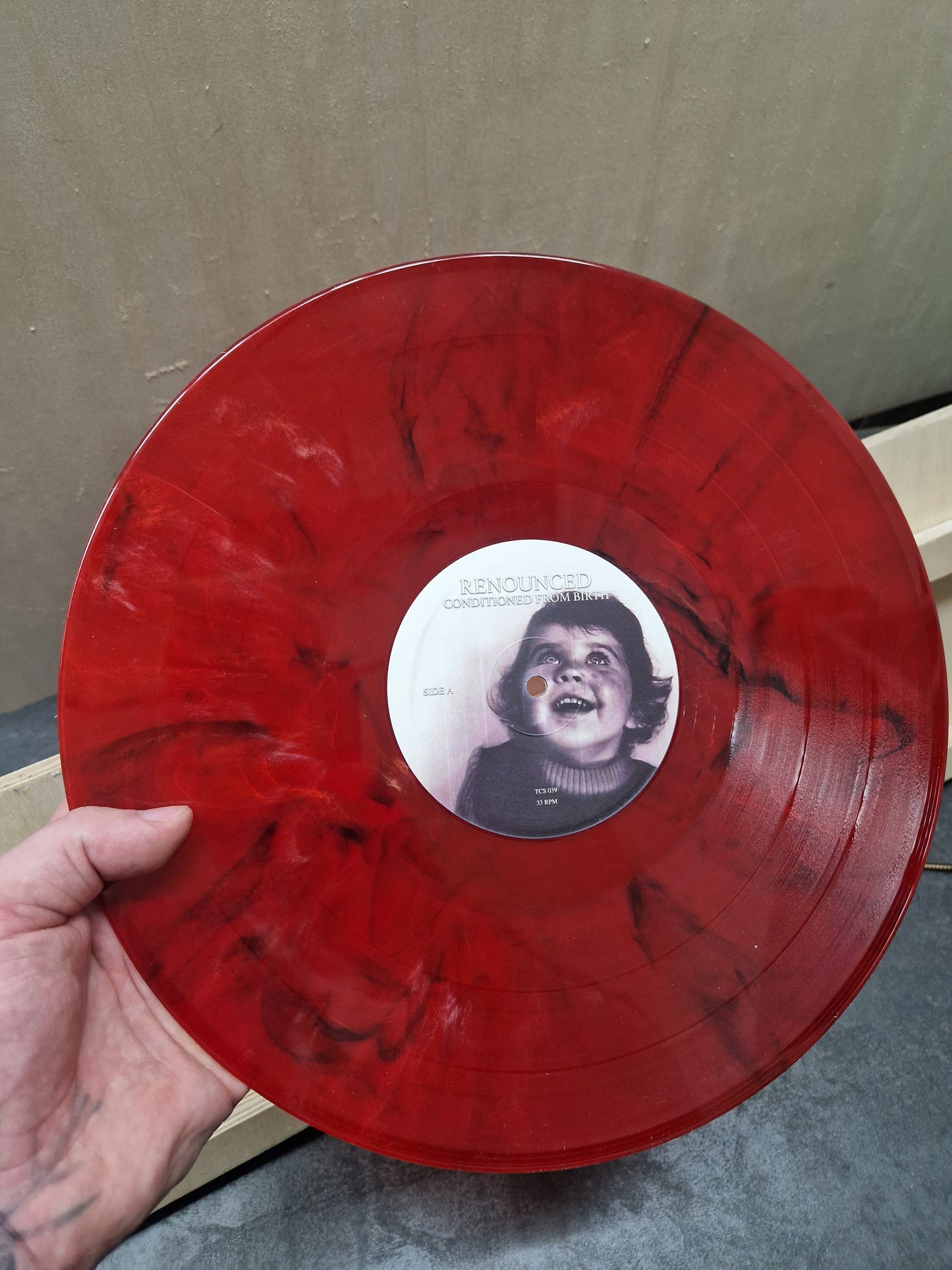 RENOUNCED - "CONDITIONED FROM BIRTH" [12" VINYL/RED MARBLE]