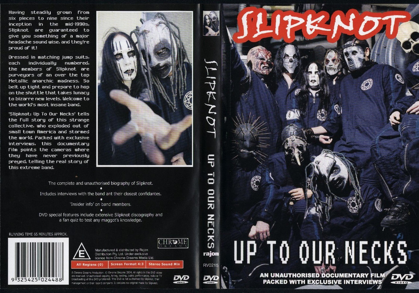 SLIPKNOT - 'UP TO OUR NECKS' DOCUMENTARY DVD