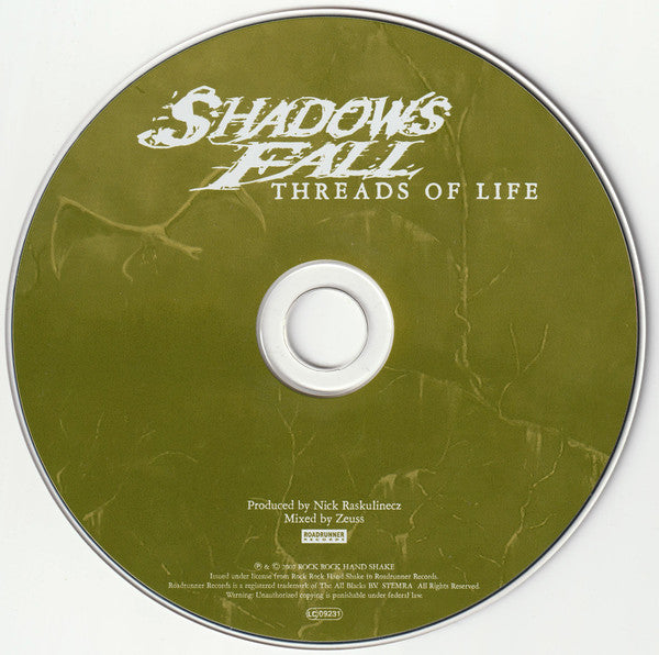 SHADOWS FALL - 'THREADS OF LIFE' CD