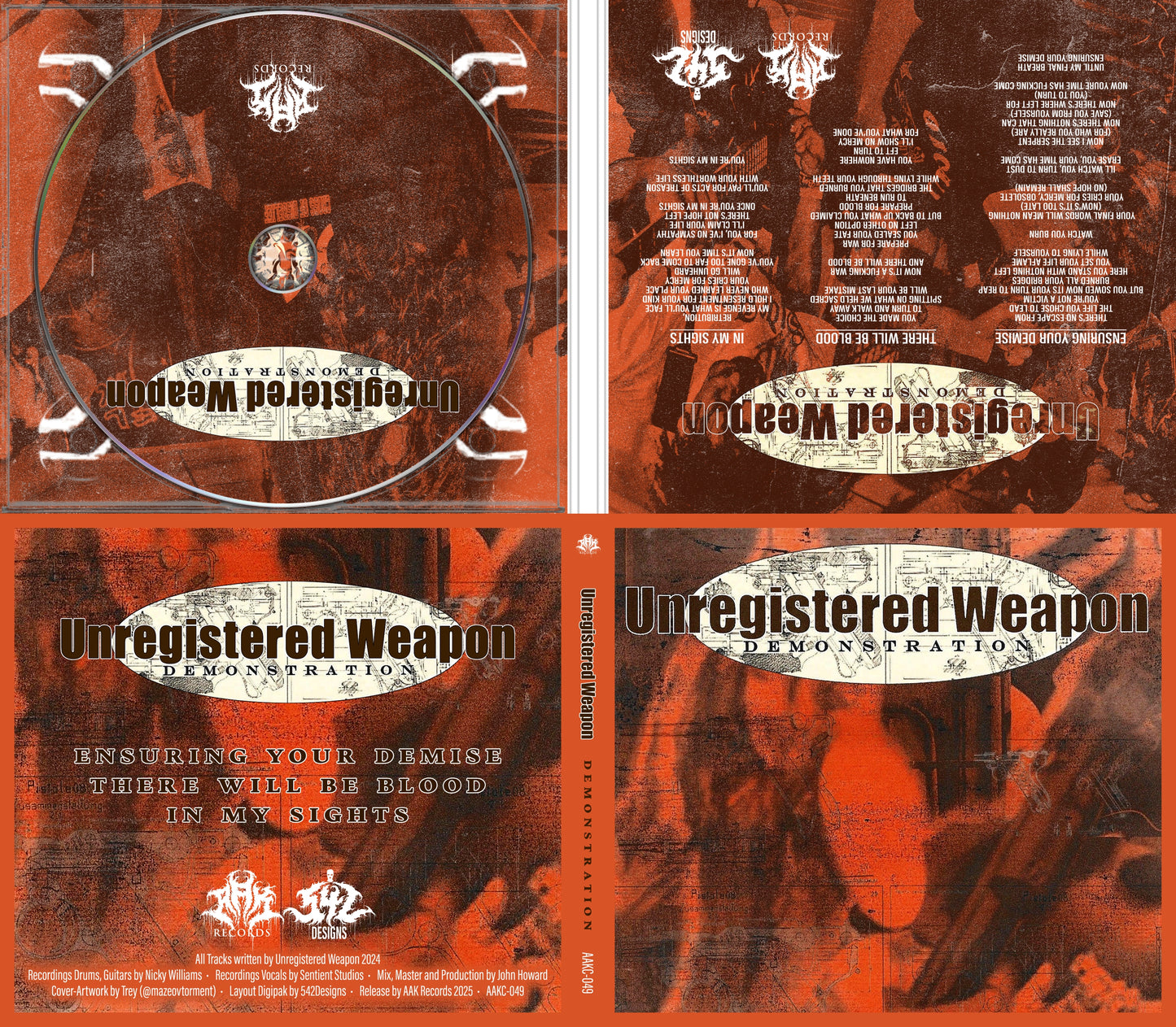 UNREGISTERED WEAPON - "DEMONSTRATION 2024" CD-EP