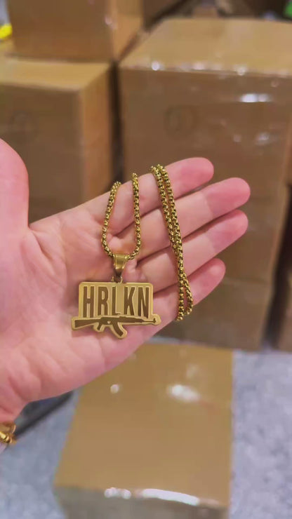 HARLEKIN 'HRLKN AK' GOLDEN HANGER + CHAIN