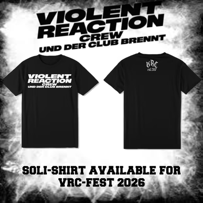VRC 'UND DER CLUB BRENNT' SPENDEN-SHIRT BLACK