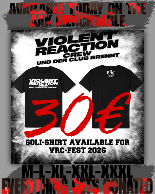 VRC 'UND DER CLUB BRENNT' SPENDEN-SHIRT BLACK