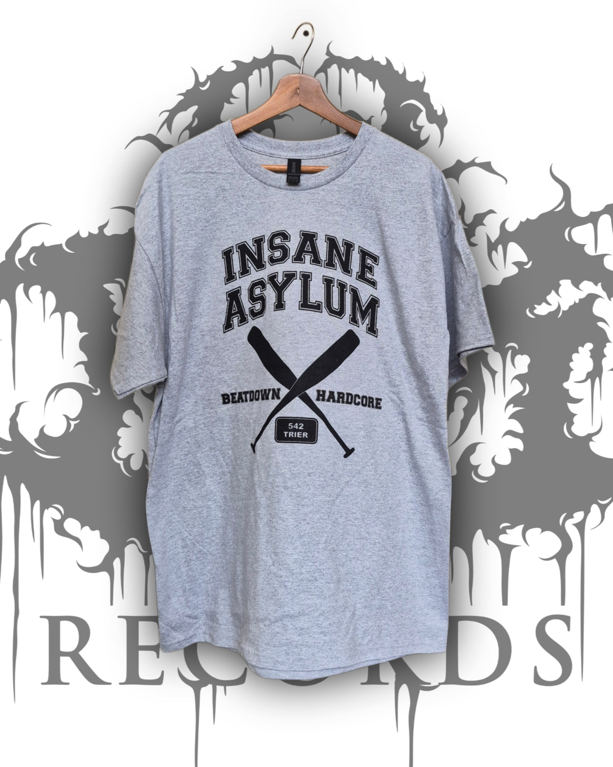 INSANE ASYLUM 'OLD SCHOOL ' SHIRT GREY