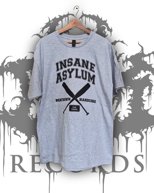 INSANE ASYLUM 'OLD SCHOOL ' SHIRT GREY