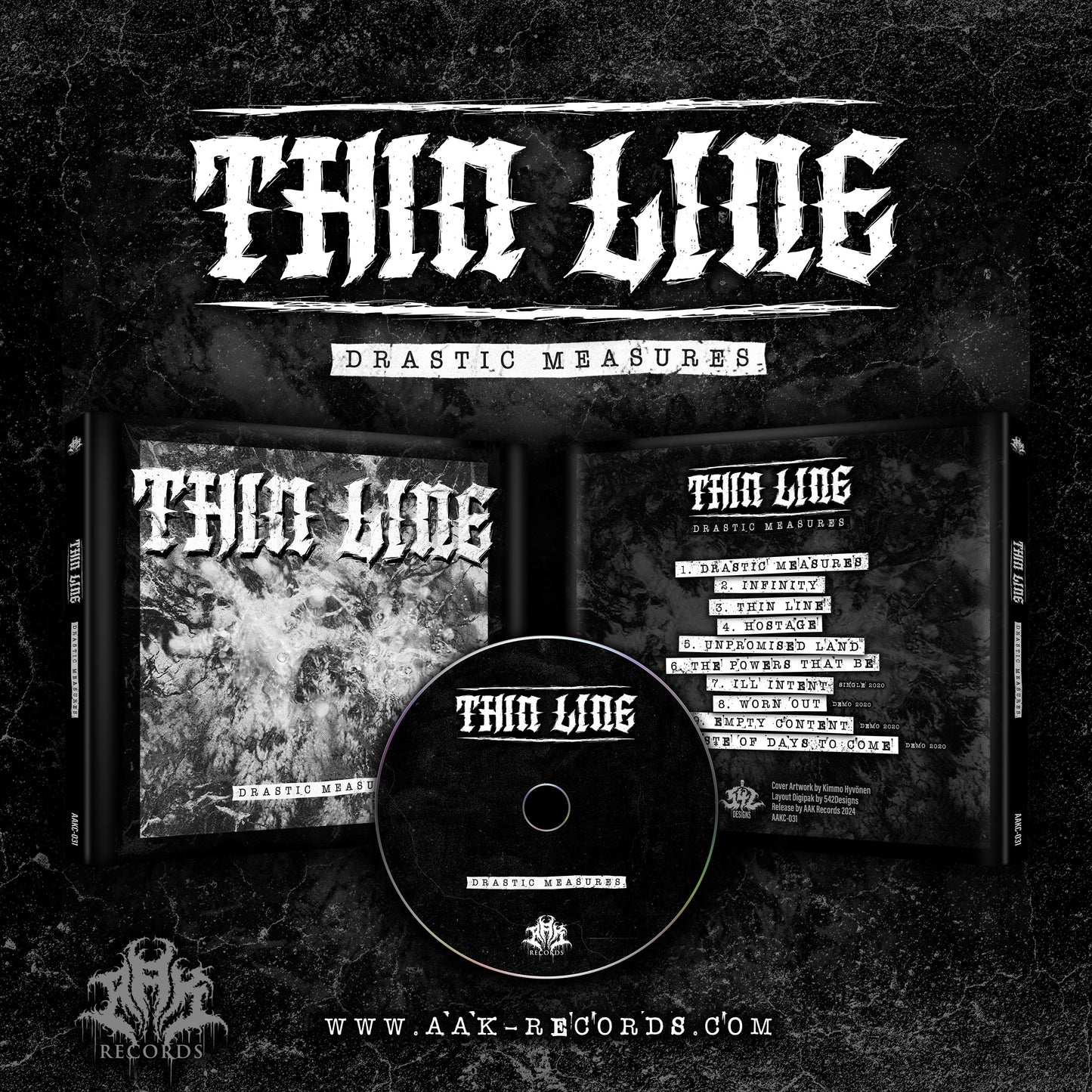THIN LINE - "DRASTIC MEASURES + BONUS TRACKS" CD-EP